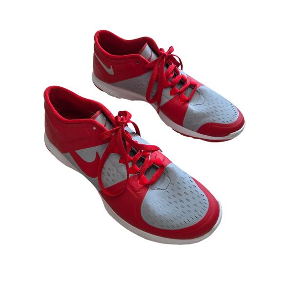 Men\'s Nike FS Lite Trainer Training Shoes, 615972 013 Size 9.5 with Gray/Uni Red main image 4
